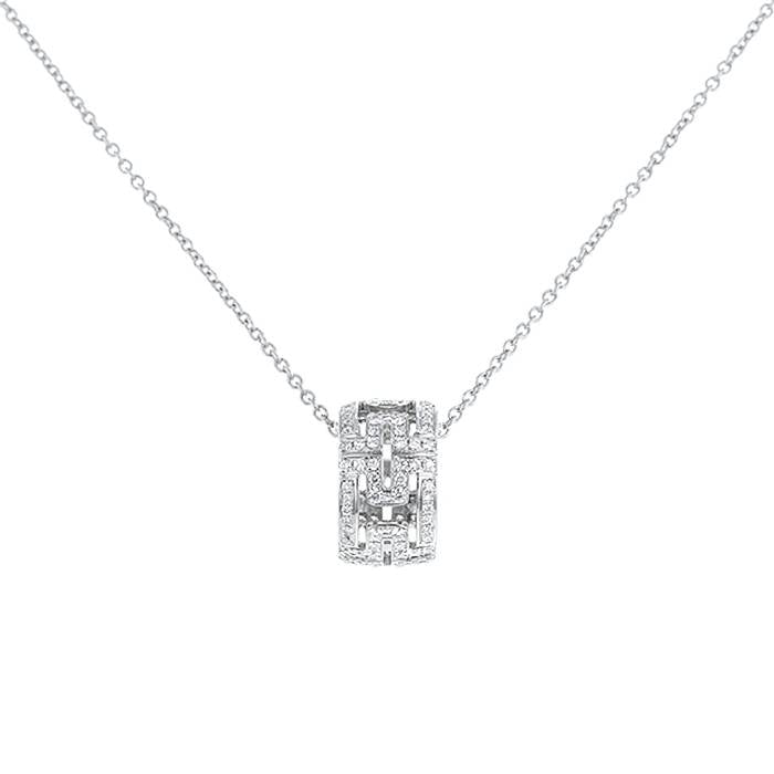 [Solara Jewelry]PARENTESI NECKLACE SILVER DIAMOND