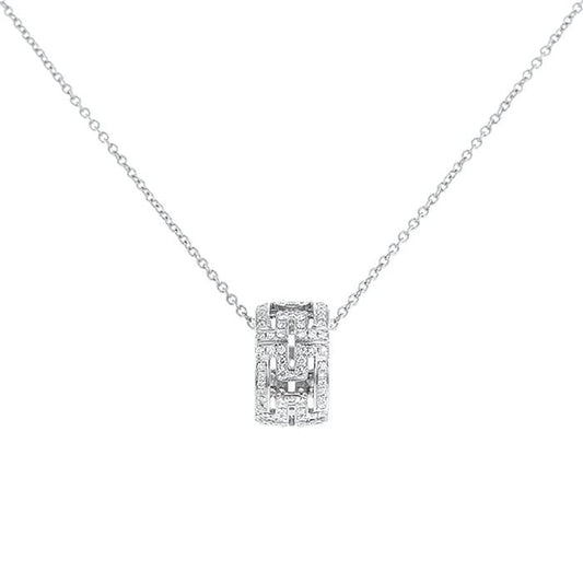 [Solara Jewelry]PARENTESI NECKLACE SILVER DIAMOND