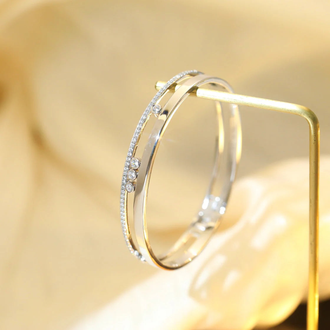 [Solara jewelry]Move Romane Diamond Bangle Bracelet