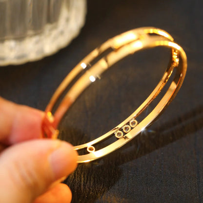 [Solara jewelry]Move Romane Diamond Bangle Bracelet