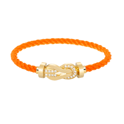 [Solara Jewelry]CHANCE LARGE 8 FIGURE BUCKLE HALF DIAMOND BRACELET GOLD