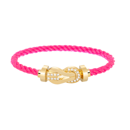 [Solara Jewelry]CHANCE LARGE 8 FIGURE BUCKLE HALF DIAMOND BRACELET GOLD