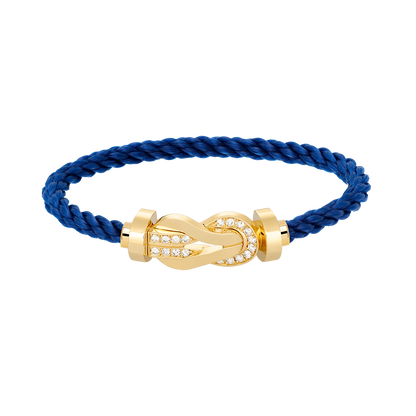 [Solara Jewelry]CHANCE LARGE 8 FIGURE BUCKLE HALF DIAMOND BRACELET GOLD