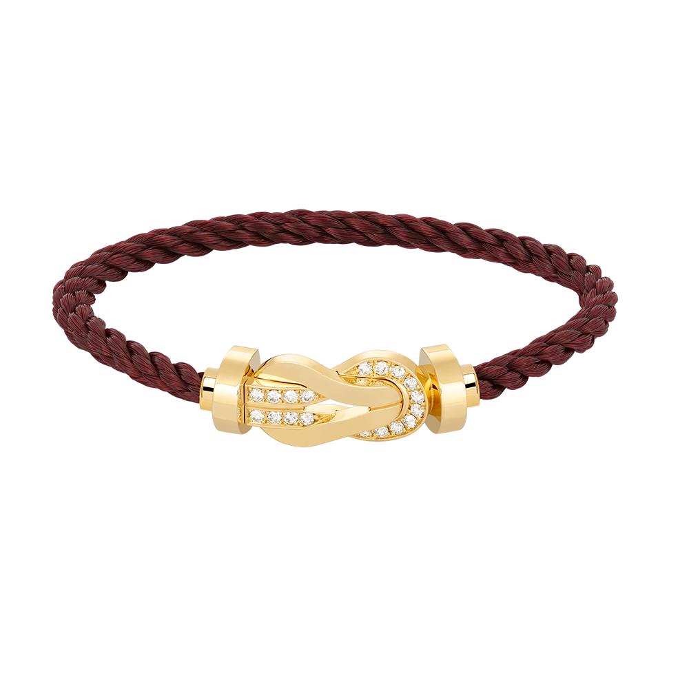 [Solara Jewelry]CHANCE LARGE 8 FIGURE BUCKLE HALF DIAMOND BRACELET GOLD