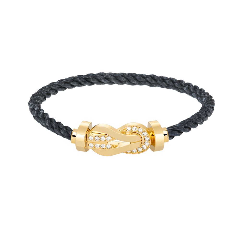 [Solara Jewelry]CHANCE LARGE 8 FIGURE BUCKLE HALF DIAMOND BRACELET GOLD