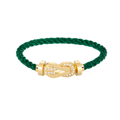 [Solara Jewelry]CHANCE LARGE 8 FIGURE BUCKLE HALF DIAMOND BRACELET GOLD
