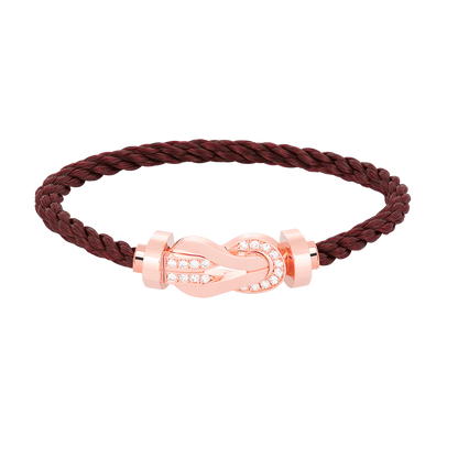 [Solara Jewelry]CHANCE LARGE 8 FIGURE BUCKLE HALF DIAMOND BRACELET ROSE GOLD