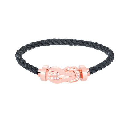 [Solara Jewelry]CHANCE LARGE 8 FIGURE BUCKLE HALF DIAMOND BRACELET ROSE GOLD