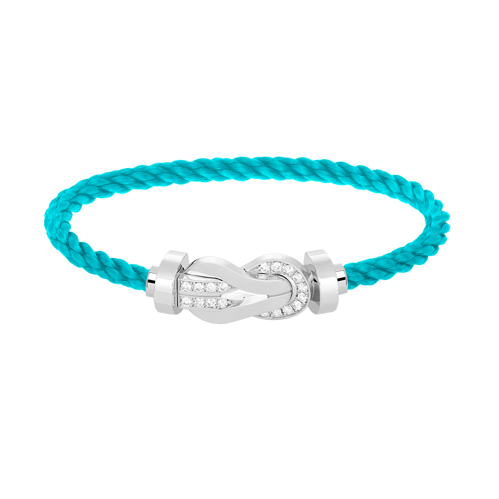 [Solara Jewelry]CHANCE LARGE 8 FIGURE BUCKLE HALF DIAMOND BRACELET SILVER