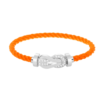[Solara Jewelry]CHANCE LARGE 8 FIGURE BUCKLE HALF DIAMOND BRACELET SILVER