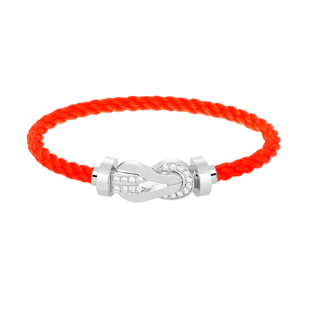 [Solara Jewelry]CHANCE LARGE 8 FIGURE BUCKLE HALF DIAMOND BRACELET SILVER