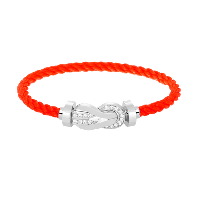 [Solara Jewelry]CHANCE LARGE 8 FIGURE BUCKLE HALF DIAMOND BRACELET SILVER