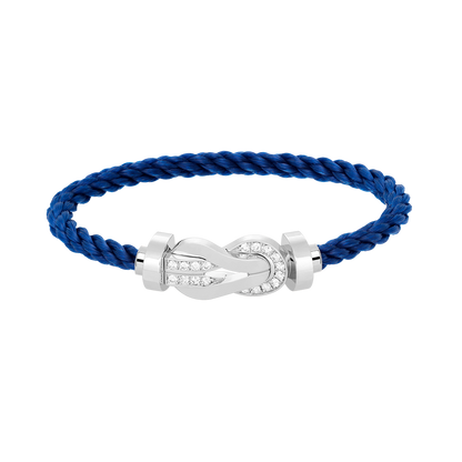 [Solara Jewelry]CHANCE LARGE 8 FIGURE BUCKLE HALF DIAMOND BRACELET SILVER