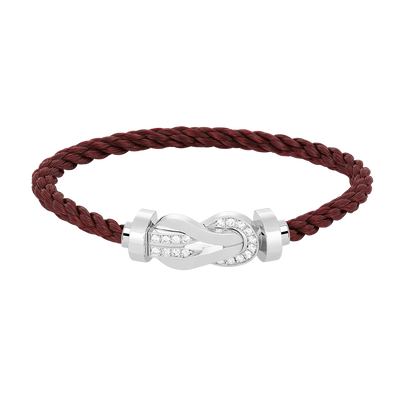 [Solara Jewelry]CHANCE LARGE 8 FIGURE BUCKLE HALF DIAMOND BRACELET SILVER