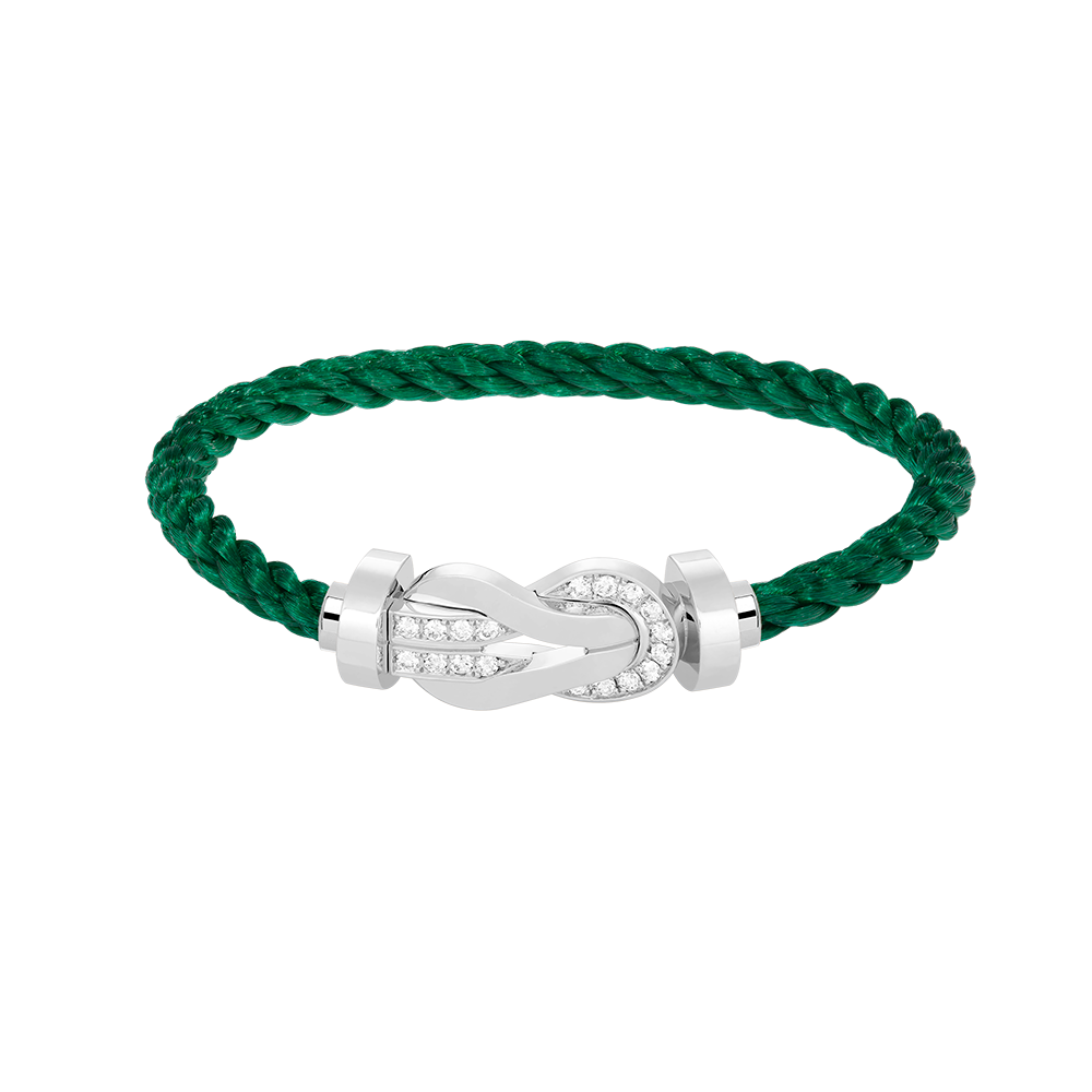 [Solara Jewelry]CHANCE LARGE 8 FIGURE BUCKLE HALF DIAMOND BRACELET SILVER