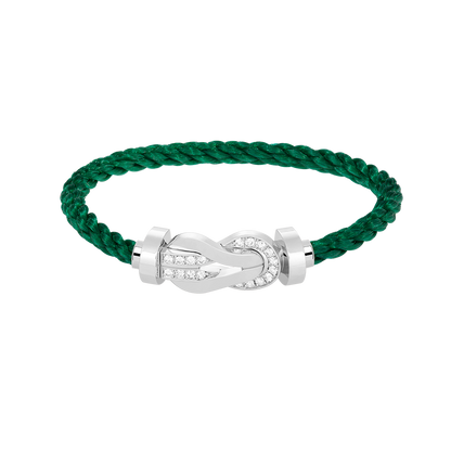 [Solara Jewelry]CHANCE LARGE 8 FIGURE BUCKLE HALF DIAMOND BRACELET SILVER