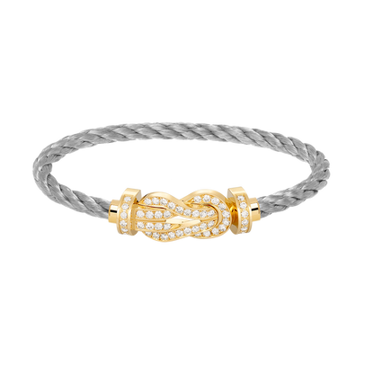 [Solara Jewelry]CHANCE LARGE 8 FIGURE BUCKLE FULLDIAMOND BRACELET GOLD