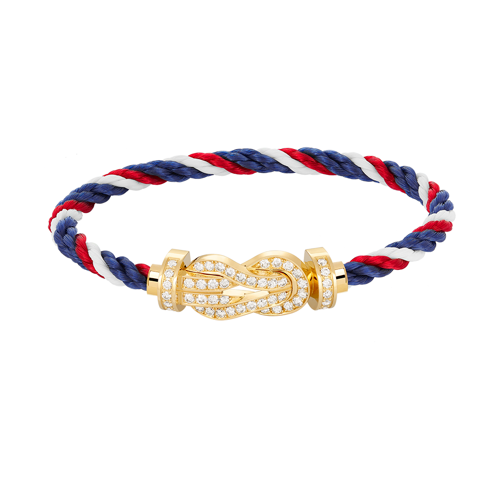 [Solara Jewelry]CHANCE LARGE 8 FIGURE BUCKLE FULLDIAMOND BRACELET GOLD