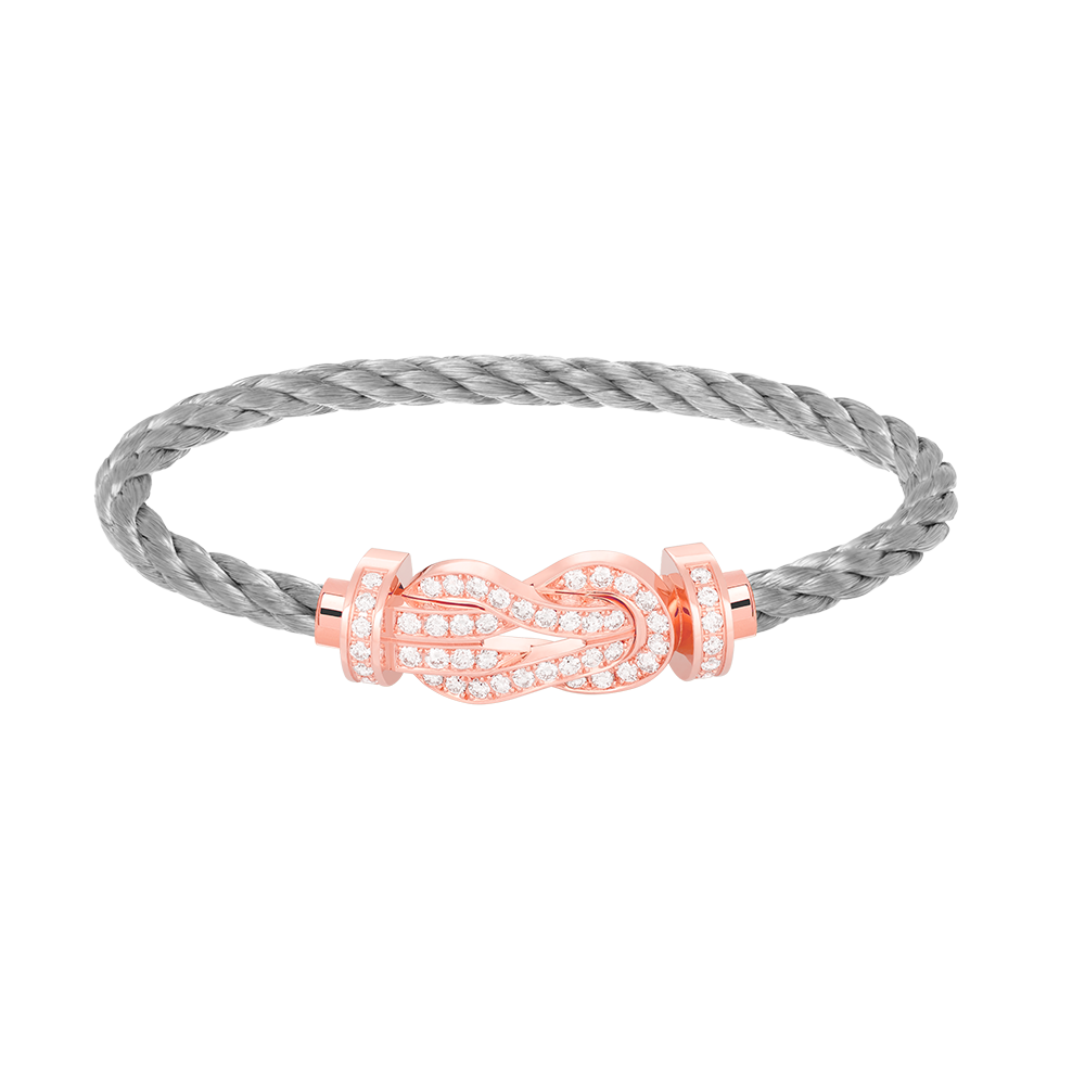 [Solara Jewelry]CHANCE LARGE 8 FIGURE BUCKLE FULL DIAMOND BRACELET ROSE GOLD