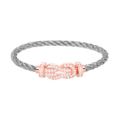 [Solara Jewelry]CHANCE LARGE 8 FIGURE BUCKLE FULL DIAMOND BRACELET ROSE GOLD