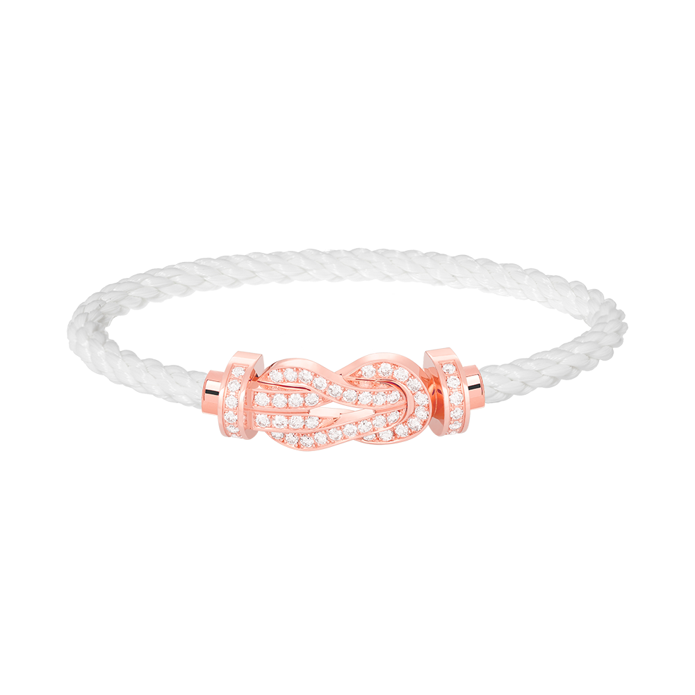[Solara Jewelry]CHANCE LARGE 8 FIGURE BUCKLE FULL DIAMOND BRACELET ROSE GOLD