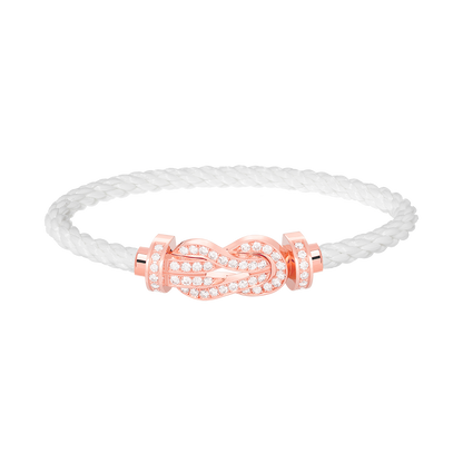 [Solara Jewelry]CHANCE LARGE 8 FIGURE BUCKLE FULL DIAMOND BRACELET ROSE GOLD