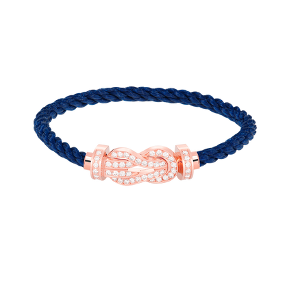 [Solara Jewelry]CHANCE LARGE 8 FIGURE BUCKLE FULL DIAMOND BRACELET ROSE GOLD