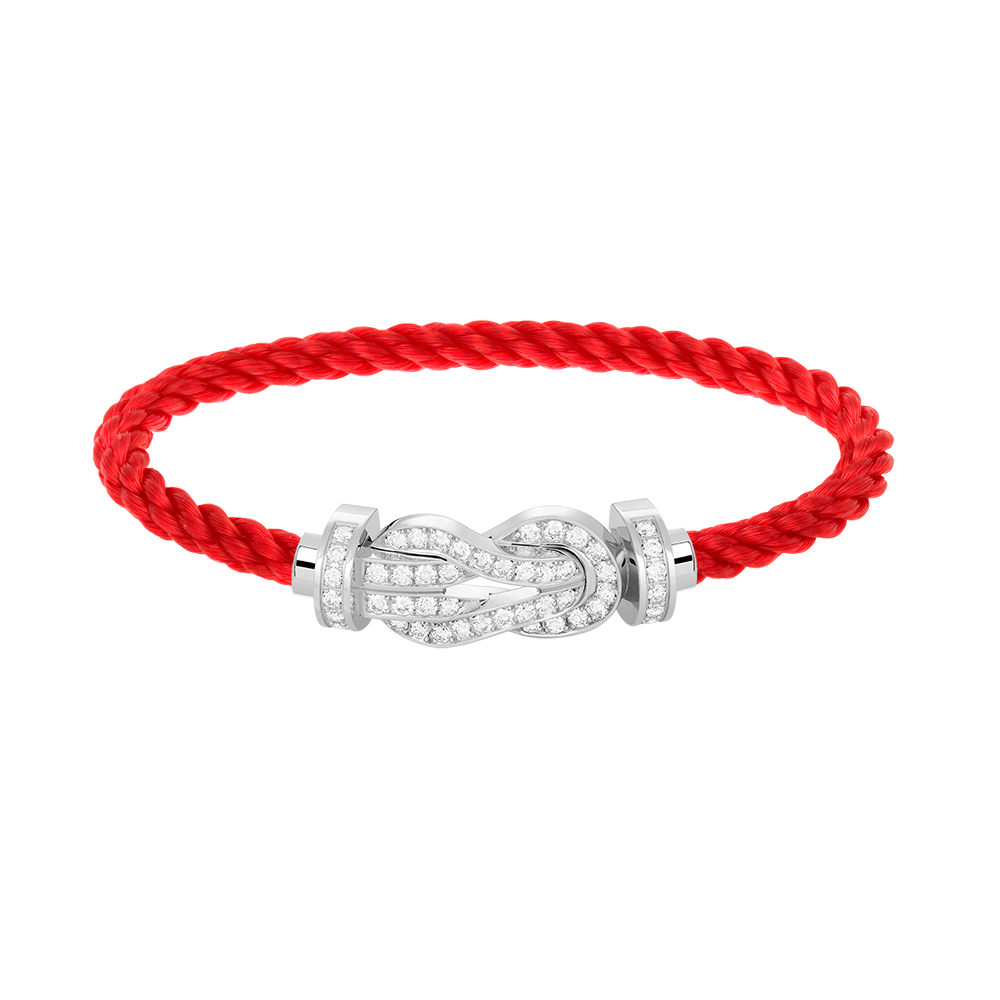 [Solara Jewelry]CHANCE LARGE 8 FIGURE BUCKLE FULL DIAMOND BRACELET SILVER