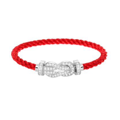 [Solara Jewelry]CHANCE LARGE 8 FIGURE BUCKLE FULL DIAMOND BRACELET SILVER