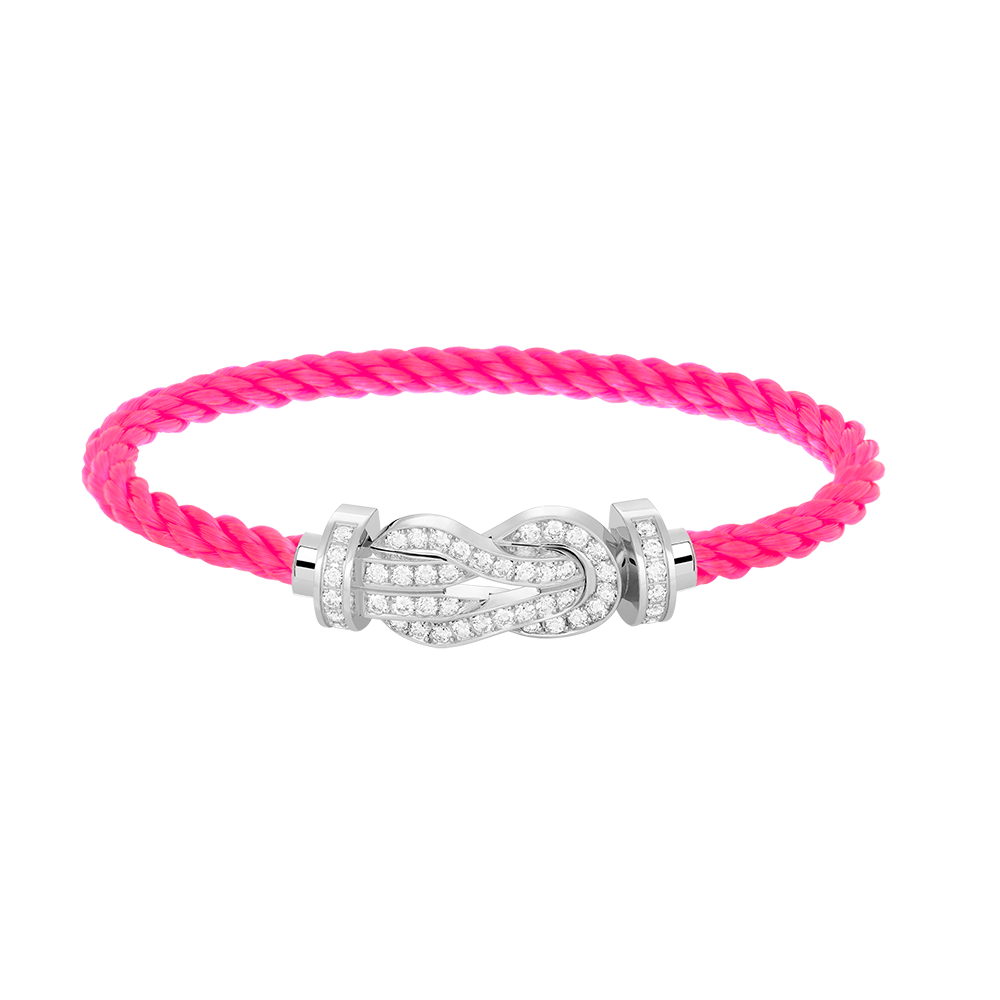 [Solara Jewelry]CHANCE LARGE 8 FIGURE BUCKLE FULL DIAMOND BRACELET SILVER