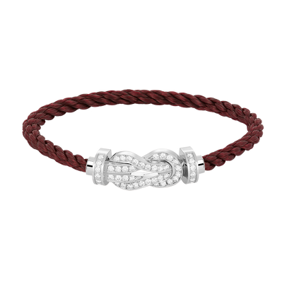[Solara Jewelry]CHANCE LARGE 8 FIGURE BUCKLE FULL DIAMOND BRACELET SILVER
