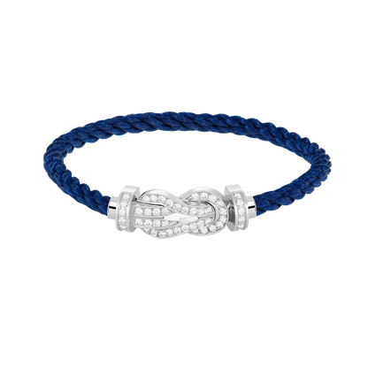 [Solara Jewelry]CHANCE LARGE 8 FIGURE BUCKLE FULL DIAMOND BRACELET SILVER