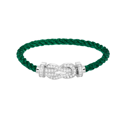 [Solara Jewelry]CHANCE LARGE 8 FIGURE BUCKLE FULL DIAMOND BRACELET SILVER