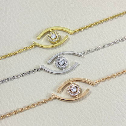 [Solara jewelry]Lucky Eye Pave-Set Diamond Bracelet