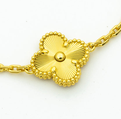 [Solara Jewelry]CLOVER BRACELET 5 MOTIFS GOLD DIAMOND