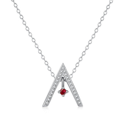 [Solara Jewelry]Sparkling "A" Shape Necklace