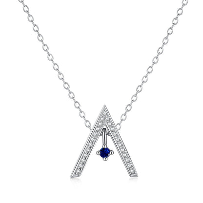 [Solara Jewelry]Sparkling "A" Shape Necklace