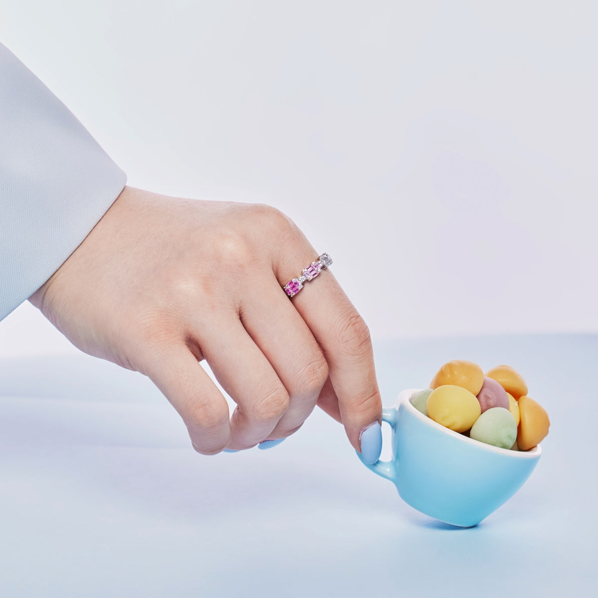 [Solara Jewelry]Unique Colorful Emerald Cut Party Ring