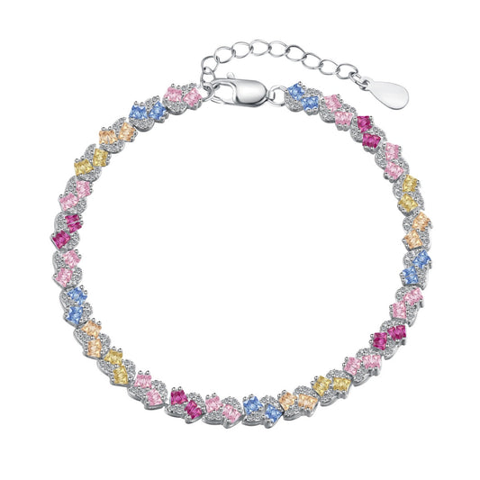 [Solara Jewelrys ]Ornate Colorful Flower Shape Party Bracelet