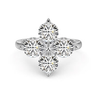 [Solara Jewelry] Vierblättriges Kleeblatt Achteckiger Sternring