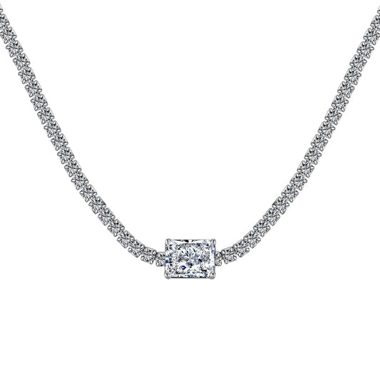 [Solara Jewelrys ]2.0 carat Ornate Emerald Cut Necklace