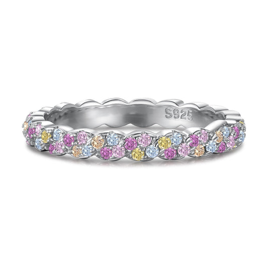 [Solara Jewelrys ]Dainty Ebullient Round Cut Daily Ring