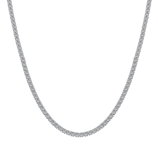 [Solara Jewelrys ]Delicate Round Shape Tennis Necklace