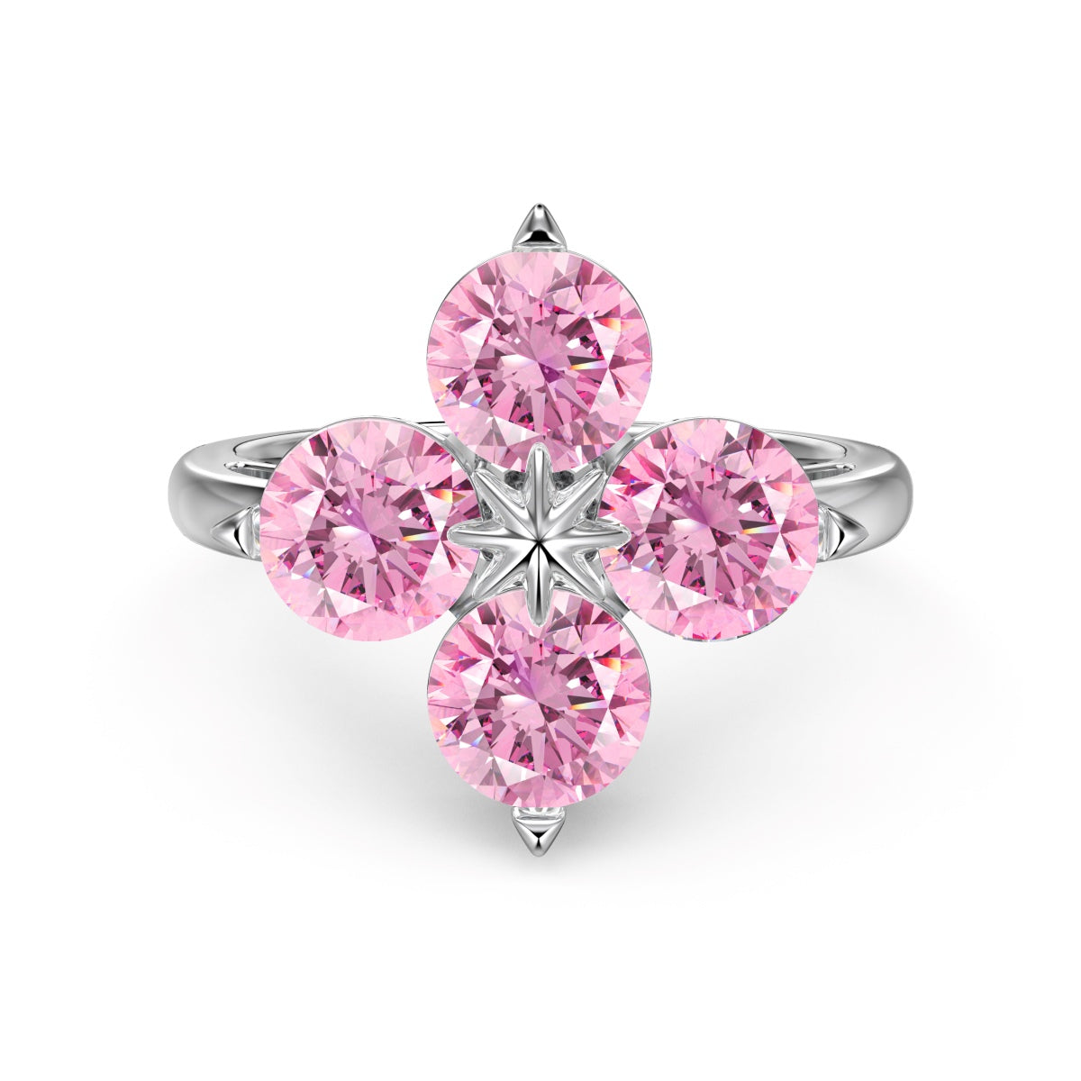 [Solara Jewelry]Four-Leaf Clover Eight-Pointed Star Ring