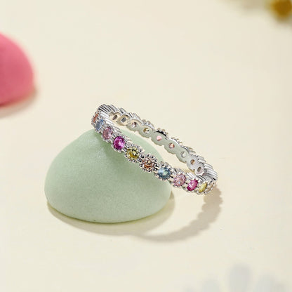 [Solara Jewelry]Exquisite Colorful Round Cut Party Ring