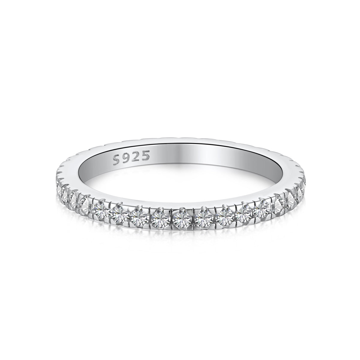 [Solara Jewelry]Delicate Sparkling Round Cut Daily Ring