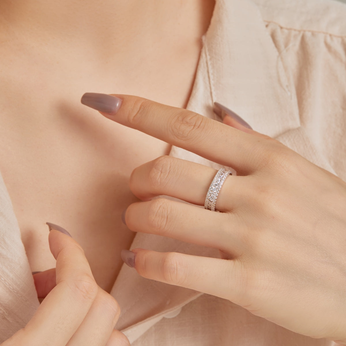 [Solara Jewelry]Delicate Colorful Round Cut Daily Ring