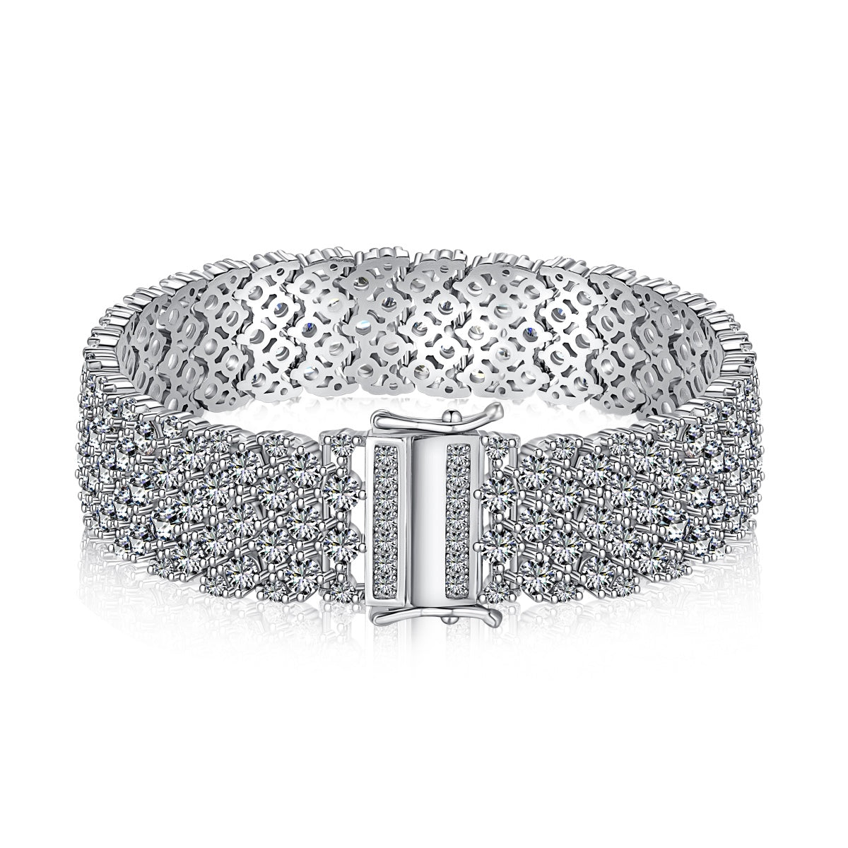 [Solara Jewelry]Ornate Elegant Round Cut Party Bracelet