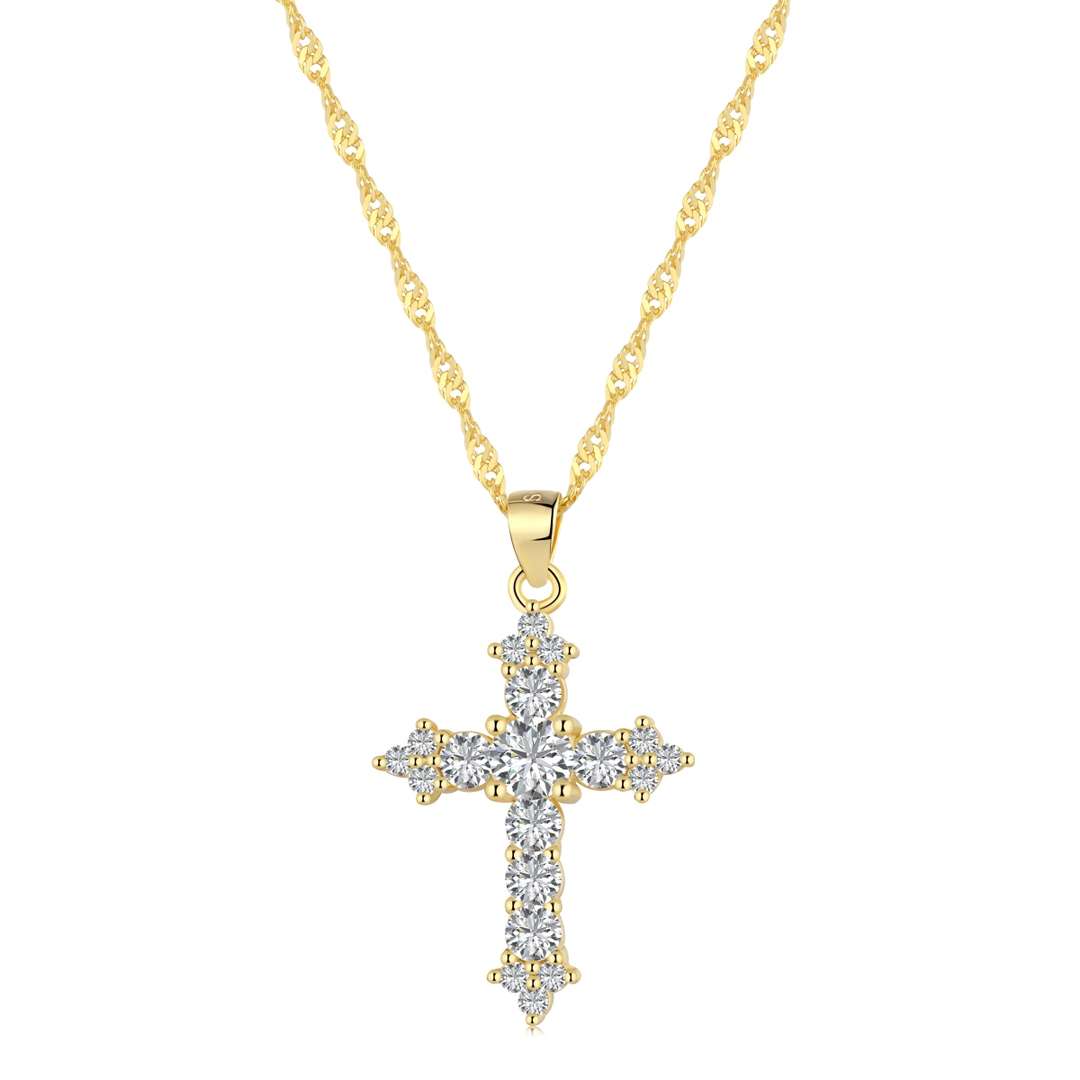 [Solara Jewelry]Delicate Cross Shape Necklace