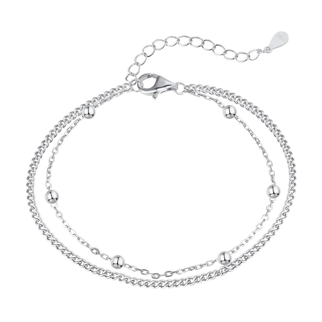 [Solara Jewelry]Delicate Bead Double Layer Bracelet